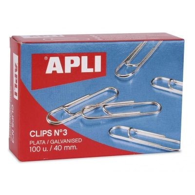 CLIPS PLATA APLI No3 40MM 100U 11715