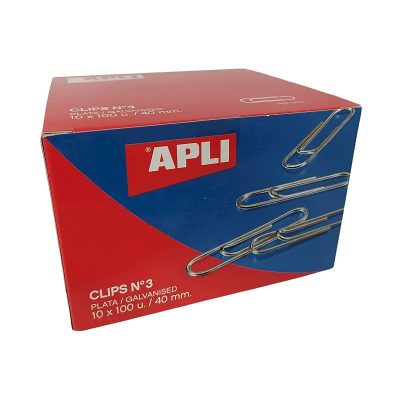 CLIPS PLATA APLI No3 40MM 100U 11715 C/10