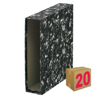 CAJA ARCHIVADOR PALANCA DOHE F NEGRO JASPEADO C/20