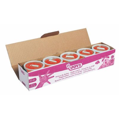 PINTURA DE DEDOS JOVI 125 ML BERMELLÓN C/5