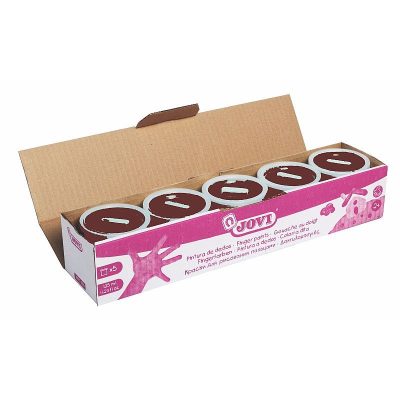 PINTURA DE DEDOS JOVI 125 ML MARRÓN C/5