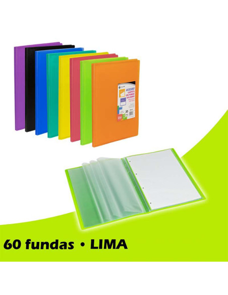 CARPETA FUNDAS CARCHIPLAS-BOOK A4 PP 60F LIMA