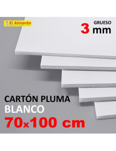 CARTON PLUMA ESTANDAR BLANCO 3MM 70X100 CM
