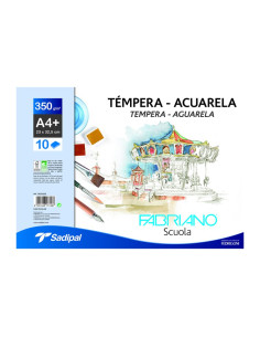 BLOC TEMPERA-ACUARELA FABRIANO A4  350G 10H