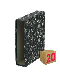 CAJA ARCHIVADOR PALANCA DOHE F NEGRO JASPEADO C/20