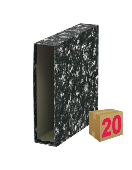 CAJA ARCHIVADOR PALANCA DOHE F NEGRO JASPEADO C/20