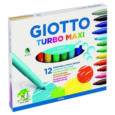 ROTULADOR ESCOLAR GIOTTO TURBO MAXI 12 COLORES