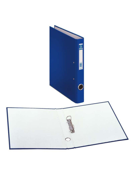 CARPETA DOHE FOLIO 2 ANILLAS 25MM FORRADO AZUL