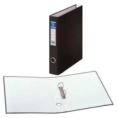 CARPETA DOHE FOLIO 2 ANILLAS 40MM FORRADO NEGRO