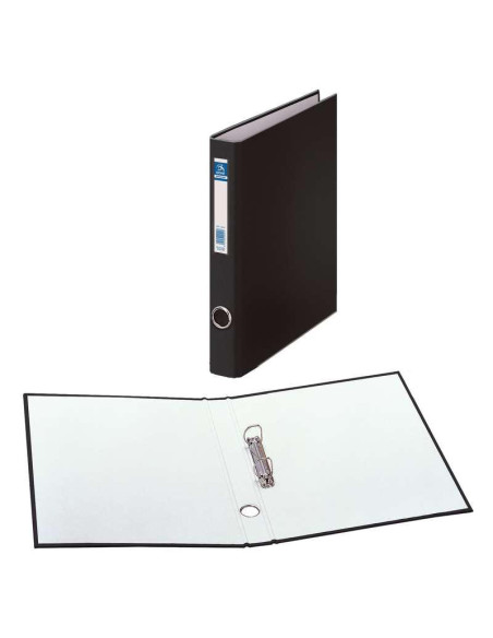 CARPETA DOHE FOLIO 2 ANILLAS 25MM FORRADO NEGRA