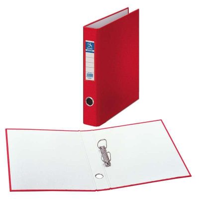 CARPETA DOHE FOLIO 2 ANILLAS 40MM FORRADO ROJO