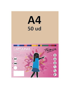 CARTULINA FABRISA A4 180GR 50H VAINILLA