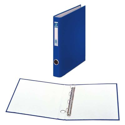 CARPETA DOHE FOLIO 4 ANILLAS 25MM FORRADO AZUL