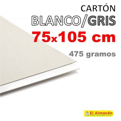 CARTÓN BLANCO/GRIS MONTANA EXTRA 75X105 CM 475GR