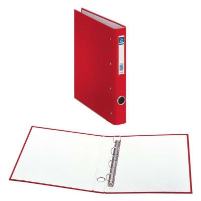 CARPETA DOHE FOLIO 4 ANILLAS 25MM FORRADO ROJO