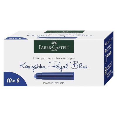 CARTUCHO TINTA FABER CASTELL AZUL REAL C/10
