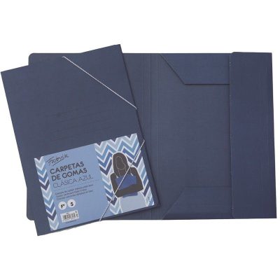 CARPETA ELASTICO SOLAPA FABRISA F  CARTON AZUL