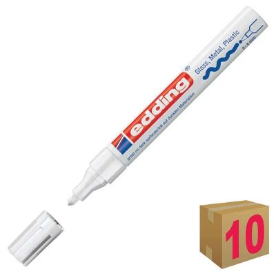 ROTULADOR PERMANENTE EDDING 750 BLANCO C/10
