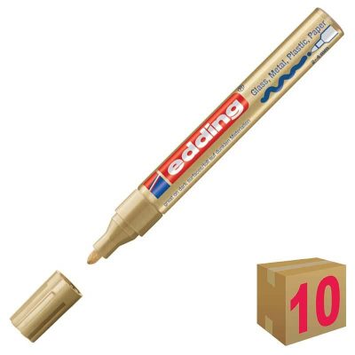 ROTULADOR PERMANENTE EDDING 750 ORO C/10