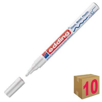 ROTULADOR PERMANENTE EDDING 751 BLANCO C/10