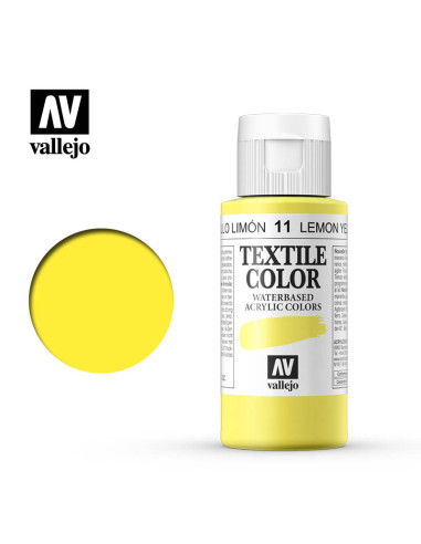TEXTIL COLOR VALLEJO 60ML AMARILLO LIMÓN 11