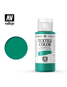TEXTIL COLOR VALLEJO 60ML TURQUESA  OPACO  49