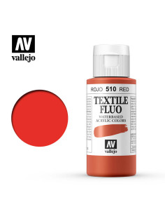 TEXTIL COLOR VALLEJO 60ML FLU ROJO 510