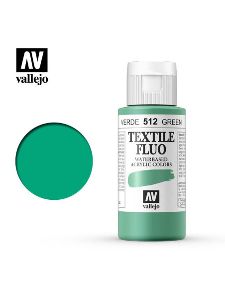TEXTIL COLOR VALLEJO 60ML FLU VERDE 512 TEXTIL COLOR VALLEJO 60ML FLU VERDE 512