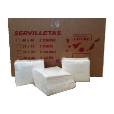 SERVILLETA CELULOSA PLEGADA 30X30CM 100H C/60 UDS