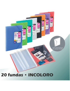 CARPETA FUNDAS ESPIRAL STAR PERSO  20F INCOLORO