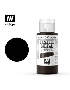 TEXTIL COLOR VALLEJO 60ML MET NEGRO 550