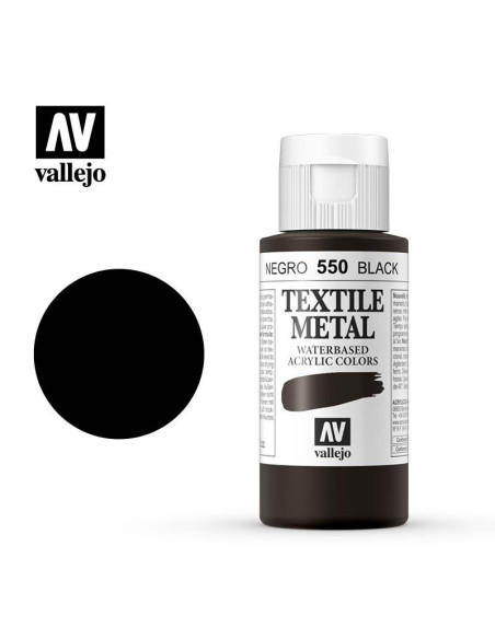 TEXTIL COLOR VALLEJO 60ML MET NEGRO 550