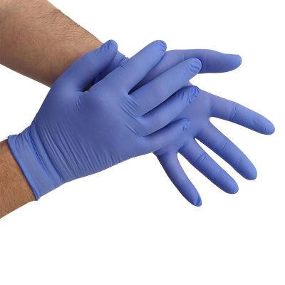 GUANTES NITRILO AZUL TALLA L GRANDE C/100 UDS