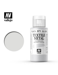 TEXTIL COLOR VALLEJO 60ML MET PLATA 571