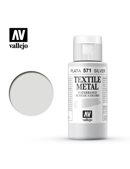 TEXTIL COLOR VALLEJO 60ML MET PLATA 571 TEXTIL COLOR VALLEJO 60ML MET PLATA 571