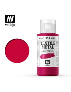 TEXTIL COLOR VALLEJO 60ML MET ROJO 531