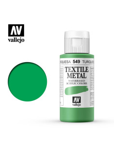 TEXTIL COLOR VALLEJO 60ML MET TURQUESA 549