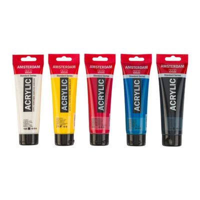 ACRILICO AMSTERDAM 120ML 5 UDS SURTIDAS CARTON