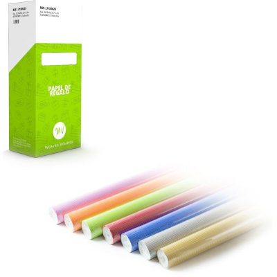 PAPEL REGALO MIL RAYAS ROLLO 0 7X2 M CAJA 50 UD