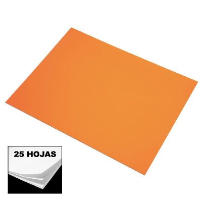 CARTULINA FABRIANO 50x65cm 185gr 25h NARANJA