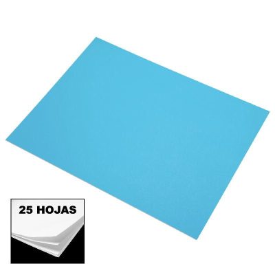 CARTULINA FABRIANO 50x65cm 185gr 25h AZUL TURQUESA