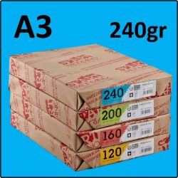 PAPEL DIBUJO FABRIANO START 240gr A3 125h