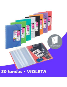 CARPETA FUNDAS ESPIRAL STAR PERSO  30F VIOLETA