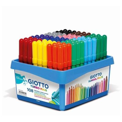 ROTULADOR ESCOLAR GIOTTO TURBO MAXI PACK 108 UDS
