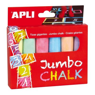 TIZAS JUMBO APLI CAJA 6 UN COLORES SURTIDOS