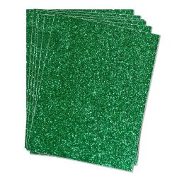 CARTULINA CON PURPURINA 50X65cm 250gr VERDE