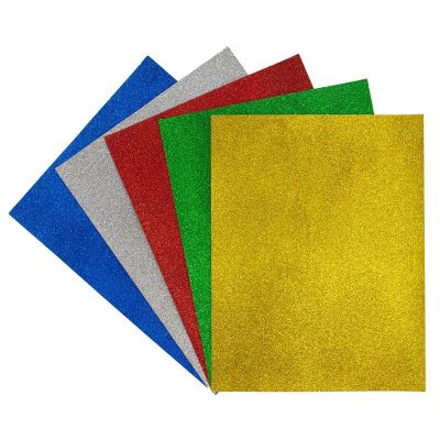 CARTULINA CON PURPURINA 50X65cm 250gr VERDE