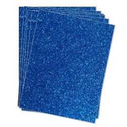 CARTULINA CON PURPURINA 50X65cm 250gr AZUL