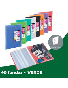 CARPETA FUNDAS ESPIRAL STAR PERSO  40F VERDE OSCUR
