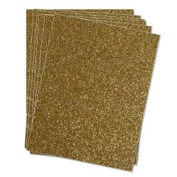 CARTULINA CON PURPURINA 50X65cm 250gr ORO